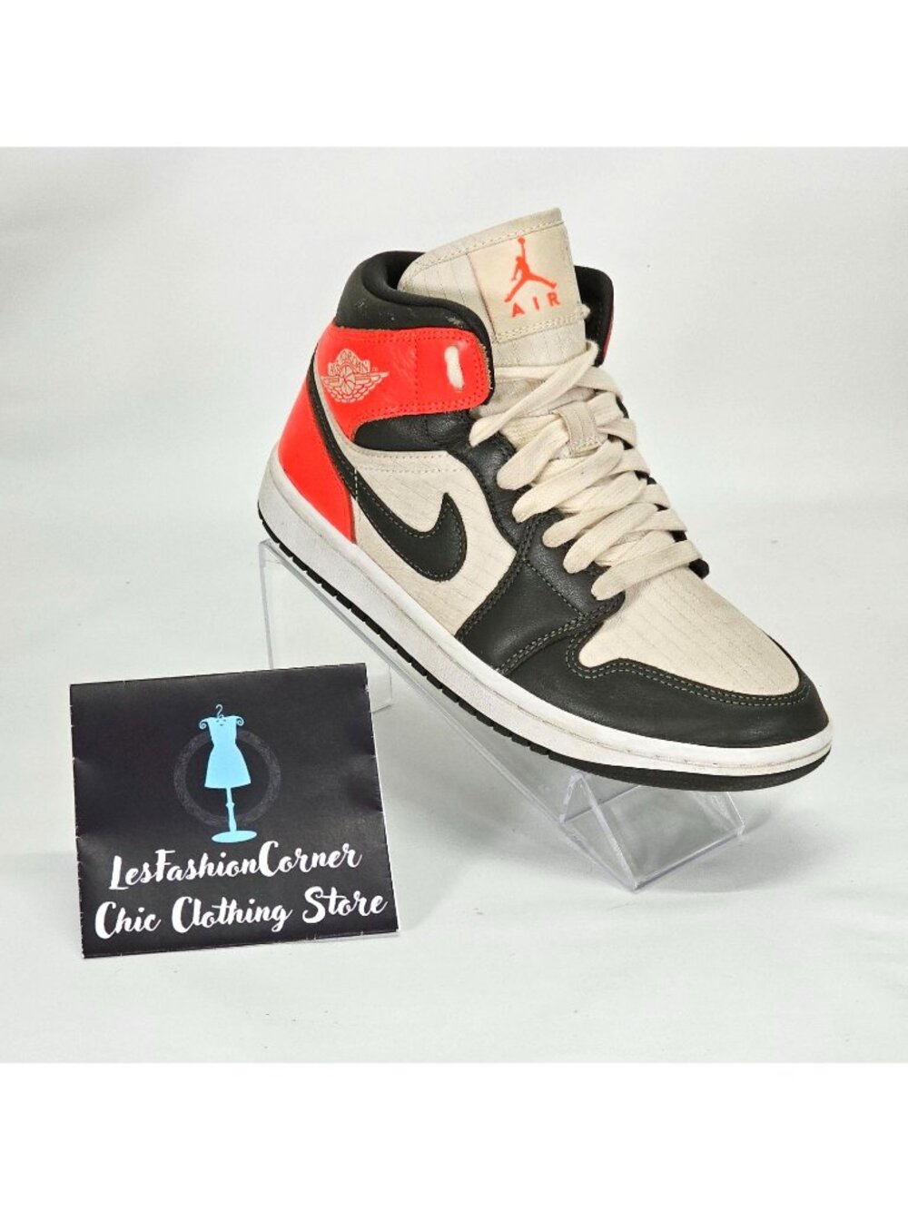 Nike Air Jordan 1 Mid SE Light Orewood Brown Sneakers Leather Size 6.5 Young 010 - Picture 13 of 16
